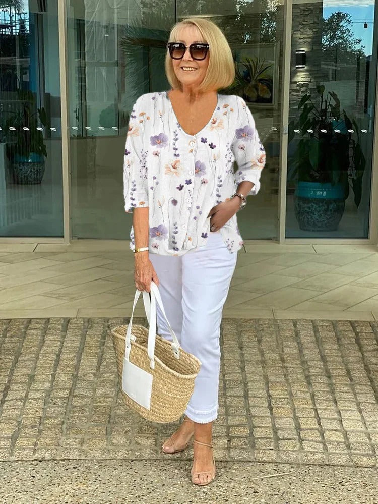 Dorothea - Elegante Bloemenblouse