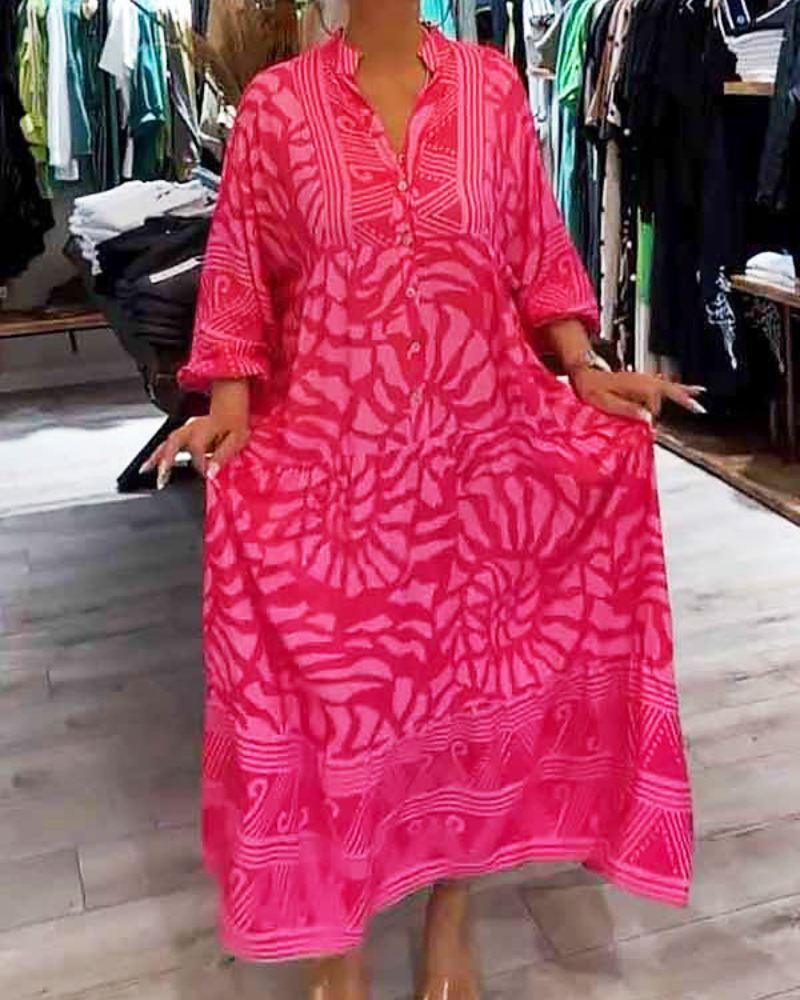 LENARA - Maxi jurk met print