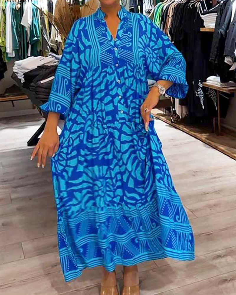 LENARA - Maxi jurk met print