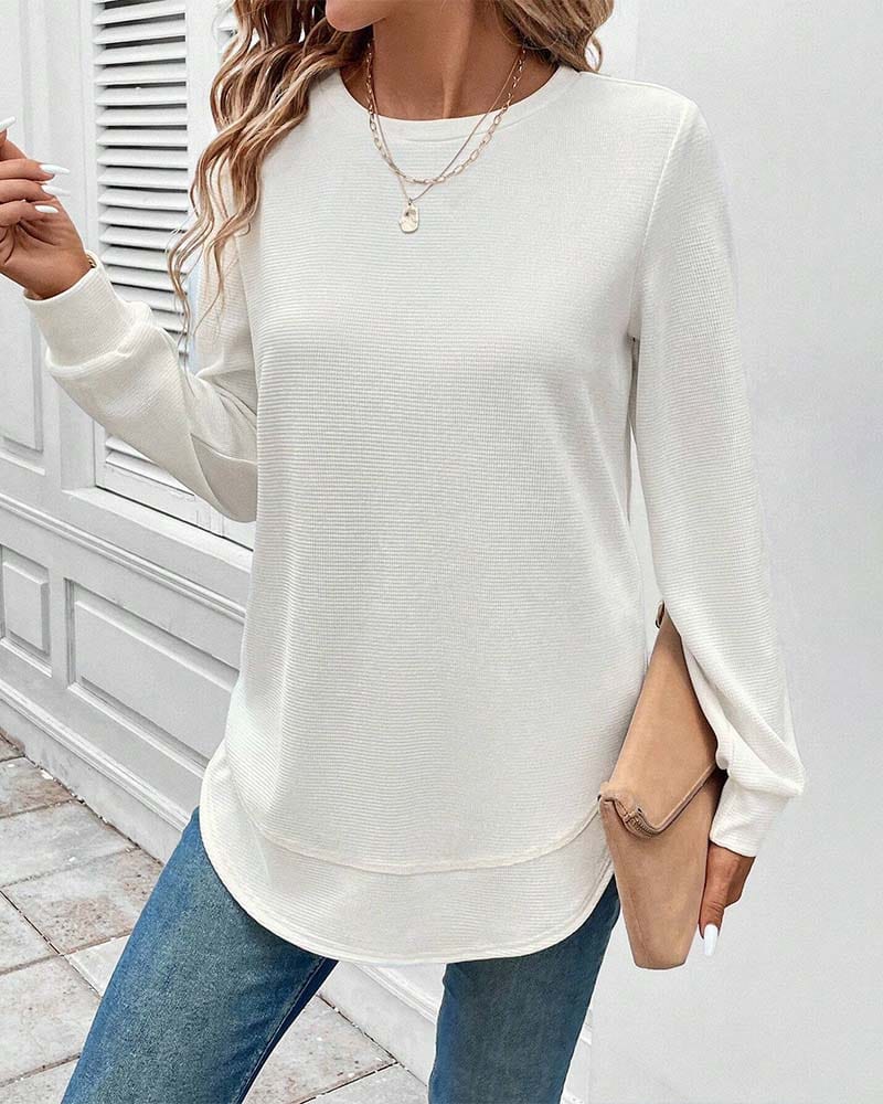 Gigi™ | O-Hals Lange Mouwen Top