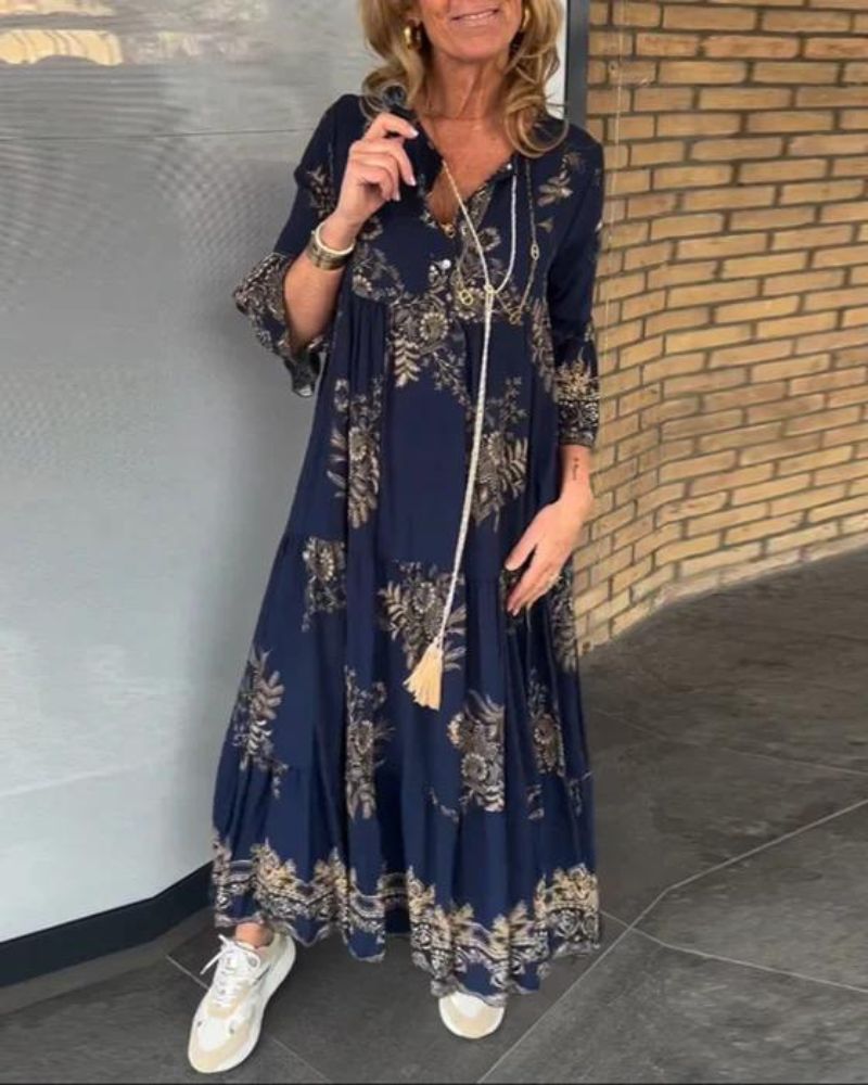 ANNE - CASUAL VINTAGE V-HALS JURK