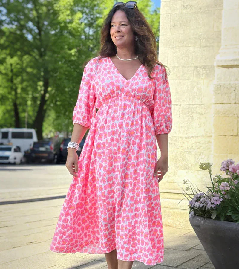 Mira – Jurk met Mooie Print