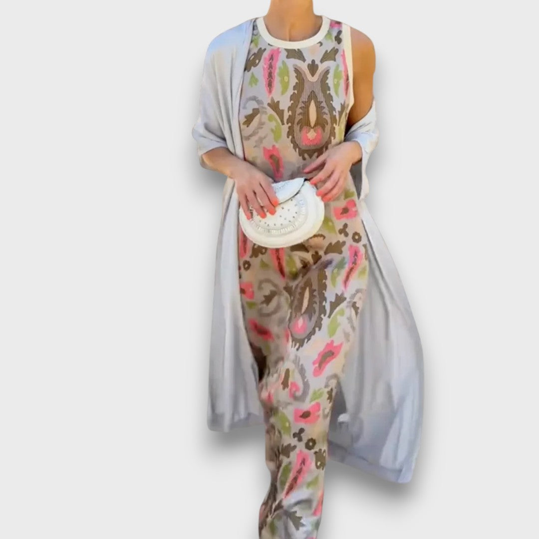 Selviane - Maxi jurk met cardigan