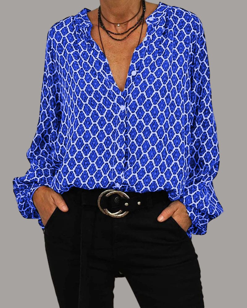 EDWINA I GEOMETRISCHE BLOUSE